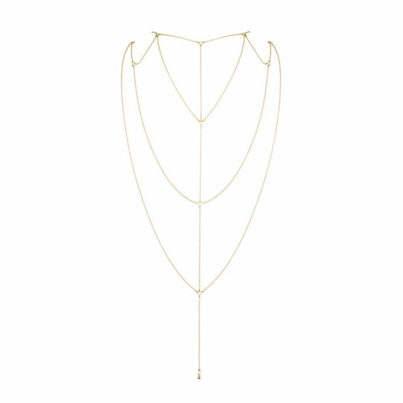 Łańcuszki na plecy i dekolt - Bijoux Indiscrets Magnifique Back & Cleavage Chain Gold